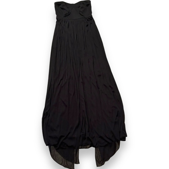 David’s Bridal Elegant Black Strapless Formal Empire Waist Maxi Dress - Picture 10 of 15